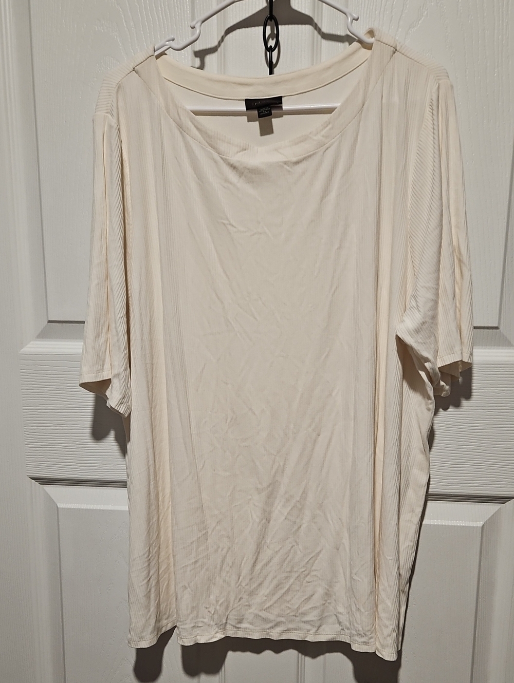 J. Jill Cream Short Sleeve Relaxed Top